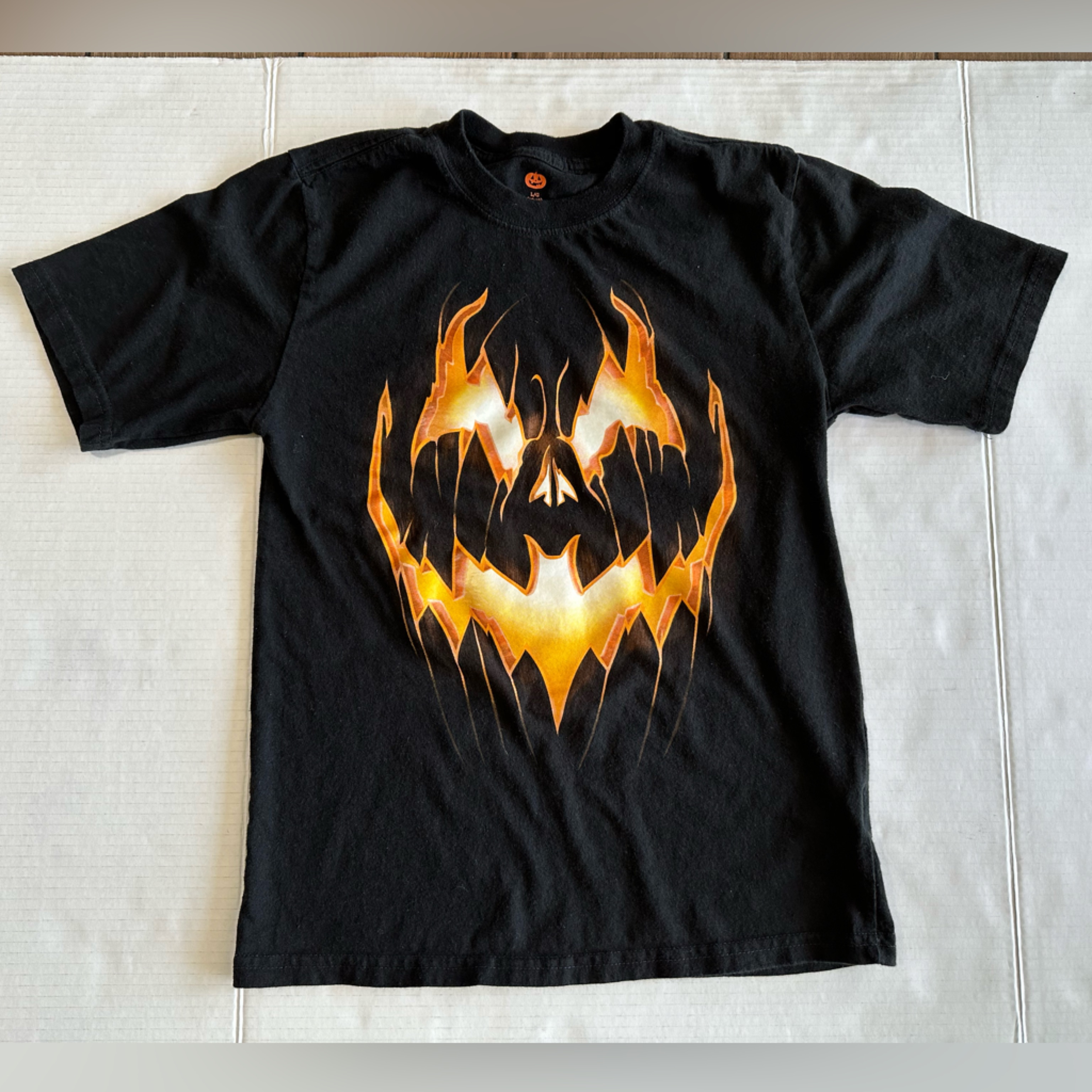 Kids Boys Halloween Pumpkin Face Tshirt